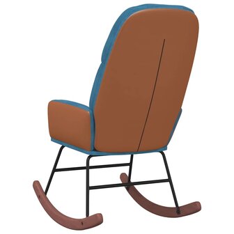Schommelstoel fluweel blauw 5