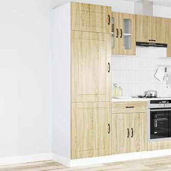 Keukenkast Kalmar bewerkt hout sonoma eikenkleurig 1
