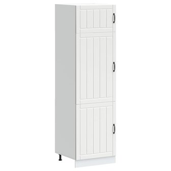 Keukenkast Lucca bewerkt hout wit 1