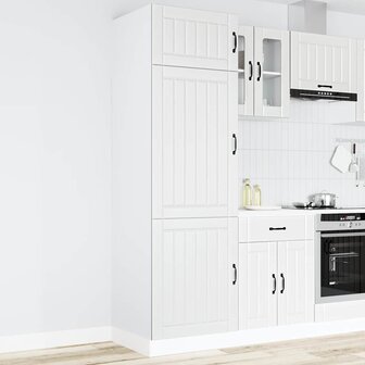 Keukenkast Lucca bewerkt hout wit 2