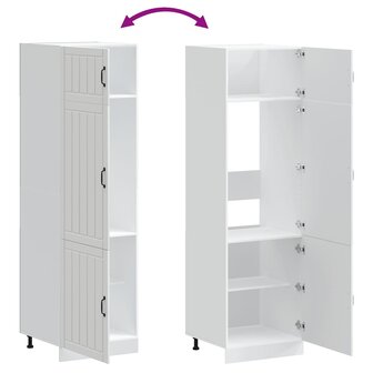 Keukenkast Lucca bewerkt hout wit 7