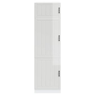 Keukenkast Lucca bewerkt hout hoogglans wit 3