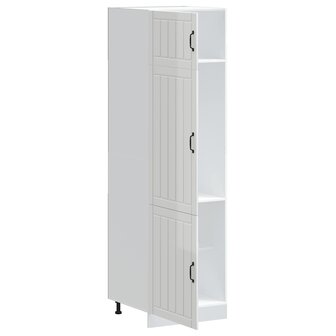Keukenkast Lucca bewerkt hout hoogglans wit 4