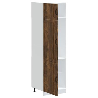 Keukenkast Lucca bewerkt hout gerookt eikenkleurig 4