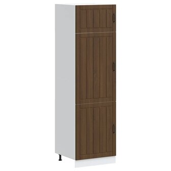 Keukenkast Lucca bewerkt hout bruin eikenkleur 1