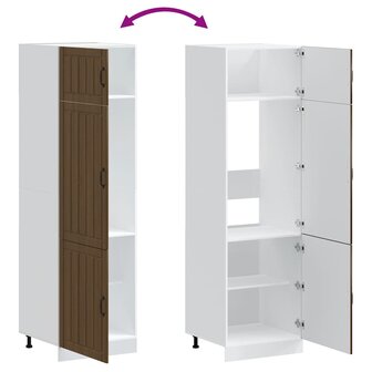 Keukenkast Lucca bewerkt hout bruin eikenkleur 7