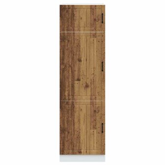 Keukenkast Lucca bewerkt hout oud houtkleurig 3