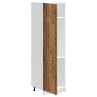 Keukenkast Lucca bewerkt hout oud houtkleurig 4