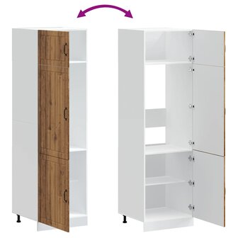 Keukenkast Lucca bewerkt hout oud houtkleurig 7