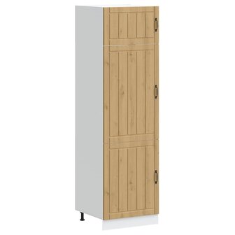 Keukenkast Lucca bewerkt hout artisanaal eikenkleur 1