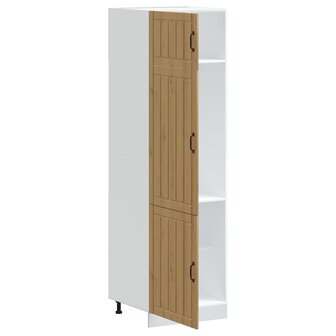 Keukenkast Lucca bewerkt hout artisanaal eikenkleur 4
