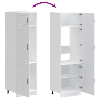 Keukenkast Porto bewerkt hout wit 7