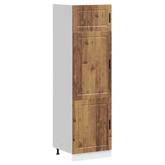 Keukenkast Porto bewerkt hout oud houtkleurig 2