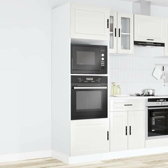 Ovenkasten 2 st Porto bewerkt hout glanzend wit 3