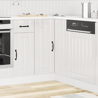 Keuken hoekonderkast Lucca bewerkt hout hoogglans wit 3