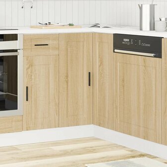Keuken hoekonderkast &quot;Porto&quot; bewerkt hout sonoma eikenkleurig 3