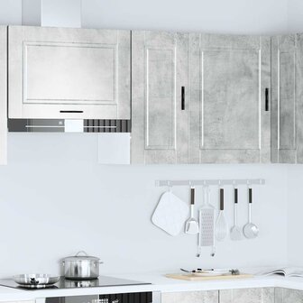 Keukenwandkast Porto bewerkt hout betongrijs 3