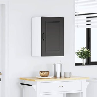 Keukenwandkast Porto bewerkt hout zwart 3