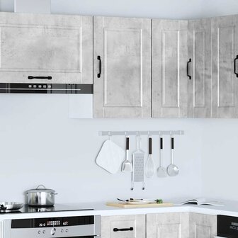 Keukenwandkast Porto bewerkt hout betongrijs 4