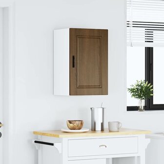 Keukenwandkast Porto bewerkt hout bruin eikenkleur 3