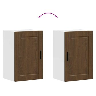 Keukenwandkast Porto bewerkt hout bruin eikenkleur 9