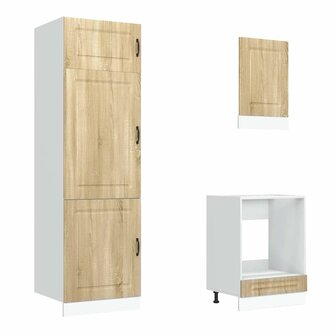 7-delige Keukenkastenset Kalmar bewerkt hout sonoma eikenkleur 5