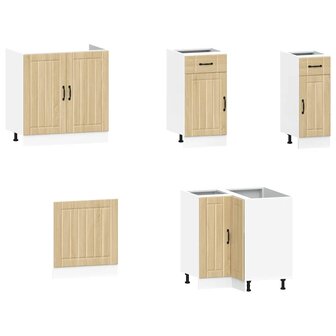 11-delige Keukenkastenset Kalmar bewerkt hout sonoma eikenkleur 4