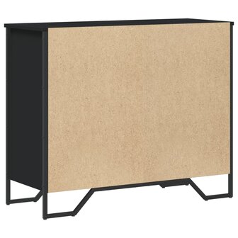Ladekast 91x35,5x74,5 cm bewerkt hout zwart 6