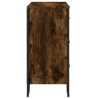 Ladekast 91x35,5x74,5 cm bewerkt hout gerookt eikenkleurig 5