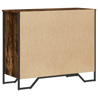 Ladekast 91x35,5x74,5 cm bewerkt hout gerookt eikenkleurig 6