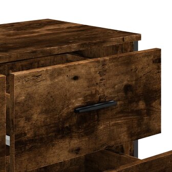 Ladekast 91x35,5x74,5 cm bewerkt hout gerookt eikenkleurig 8
