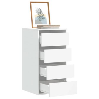 Ladekast 40x41x76 cm bewerkt hout wit 1