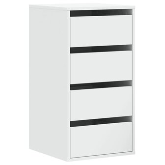 Ladekast 40x41x76 cm bewerkt hout wit 2