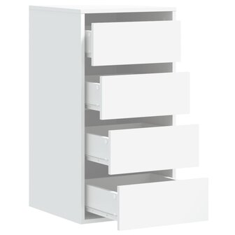 Ladekast 40x41x76 cm bewerkt hout wit 5