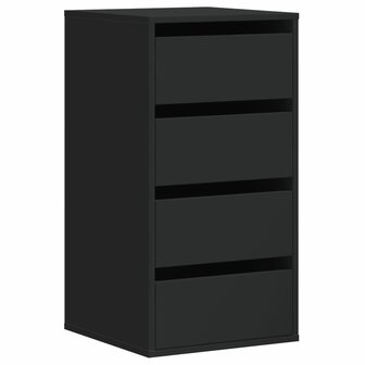 Ladekast 40x41x76 cm bewerkt hout zwart 2