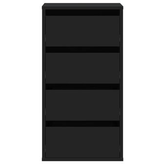 Ladekast 40x41x76 cm bewerkt hout zwart 4