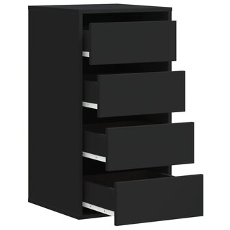 Ladekast 40x41x76 cm bewerkt hout zwart 5