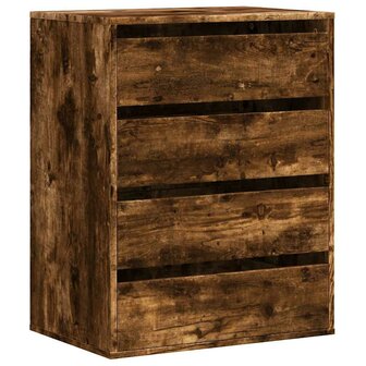 Ladekast 60x41x76 cm bewerkt hout gerookt eikenkleurig 2