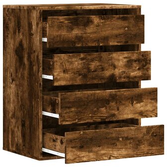 Ladekast 60x41x76 cm bewerkt hout gerookt eikenkleurig 5