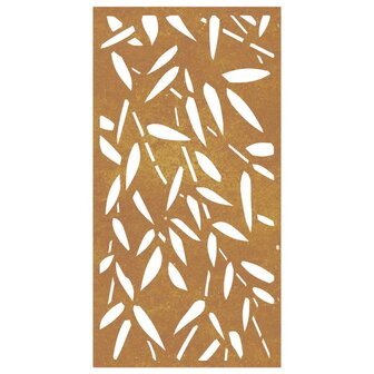 Wanddecoratie tuin bamboebladontwerp 105x55 cm cortenstaal 4