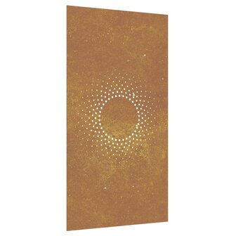 Wanddecoratie tuin zonontwerp 105x55 cm cortenstaal 2