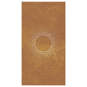 Wanddecoratie tuin zonontwerp 105x55 cm cortenstaal 4