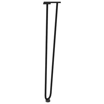 Haarspeld tafelpoten 4 st 72 cm massief staal zwart 6