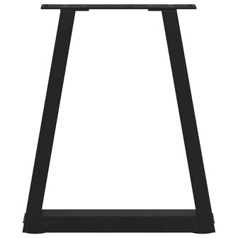 Eettafelpoten 2 st V-vormig 28x(42-43,3) cm staal zwart 5