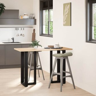 Bartafelpoten 2 st T-vormig 50x35x(90-91) cm staal zwart 2