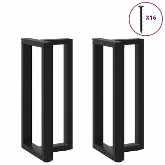 Bartafelpoten 2 st T-vormig 50x35x(90-91) cm staal zwart 3