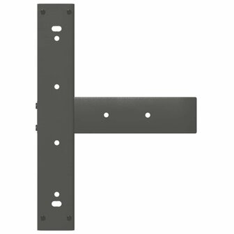 Bartafelpoten 2 st T-vormig 50x35x(100-101) cm staal antraciet 7