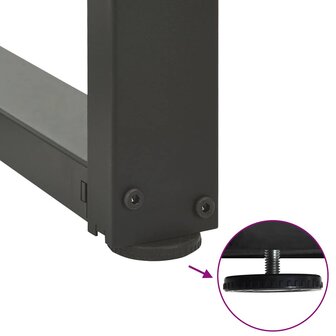 Bartafelpoten 2 st T-vormig 60x35x(110-111) cm staal antraciet 9