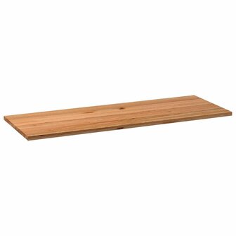 Tafelblad rechthoekig 220x80x4 cm massief eikenhout lichtbruin 1