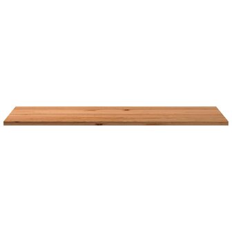 Tafelblad rechthoekig 220x80x4 cm massief eikenhout lichtbruin 3
